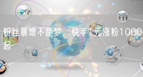粉丝暴增不是梦，快手1元涨粉1000起