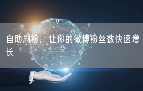 自助刷粉，让你的微博粉丝数快速增长